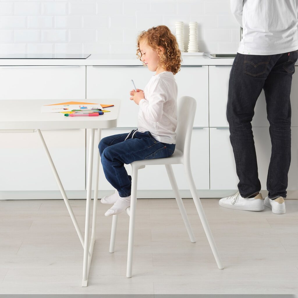 Sedia bimbi per tavolo alto