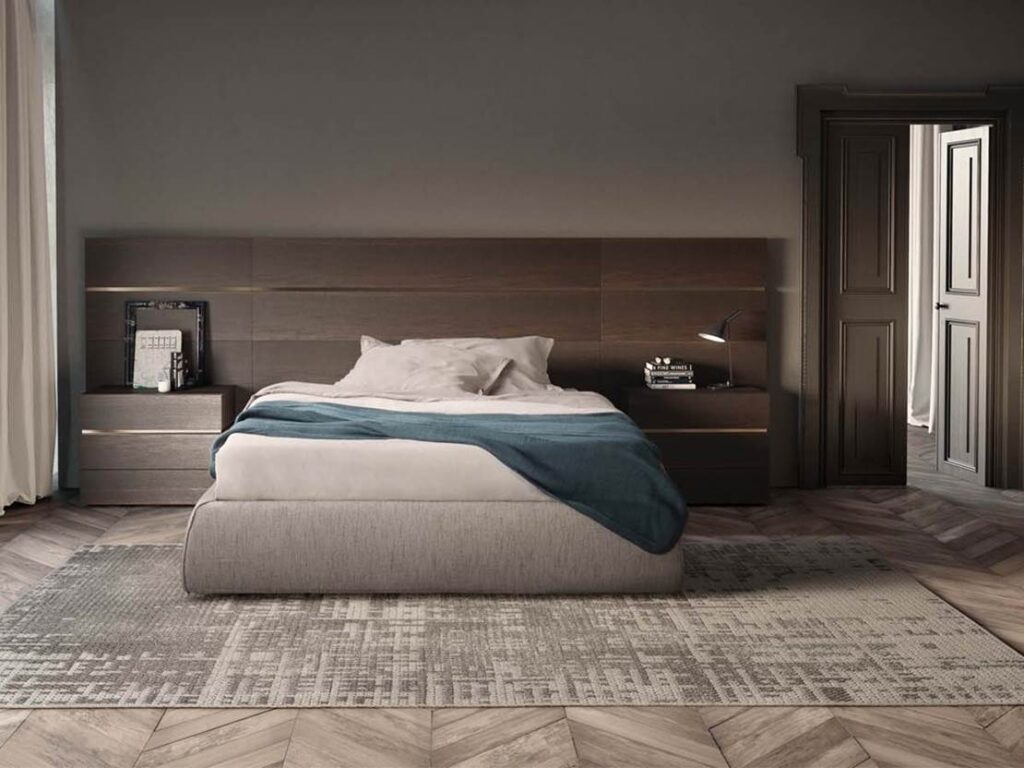 Esempio testata letto legno