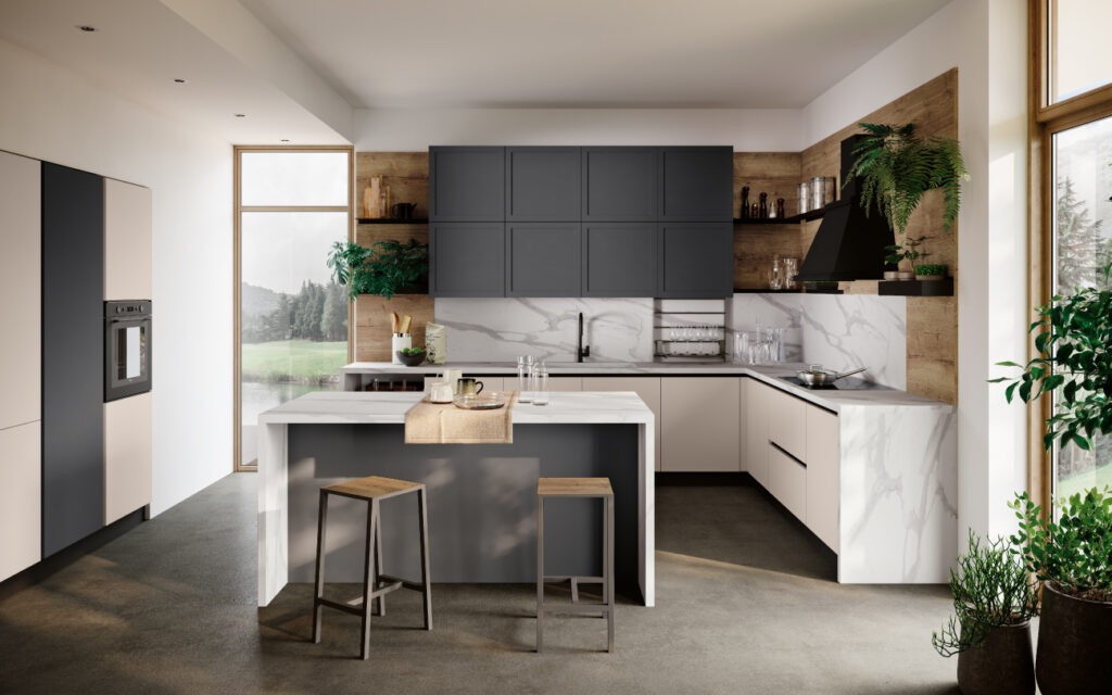 Esempio cucina moderna con isola