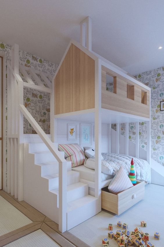 Letto doppio per camerette piccole
