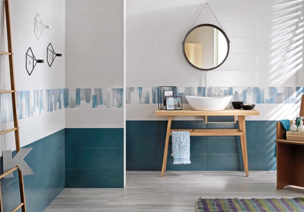 Come pitturare il bagno: il blu