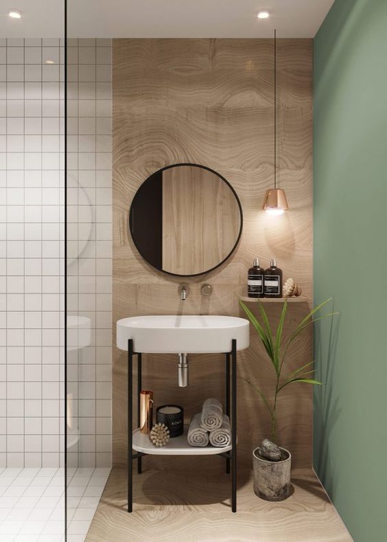 Pitturare il bagno con il verde