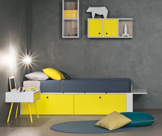 Letto con due cassetti