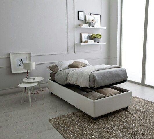 lettino con contenitore