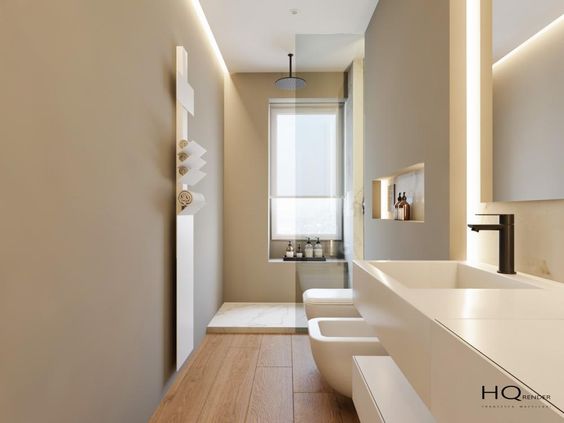 Bagno lungo e stretto