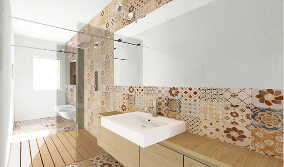 Bagno con doccia passante