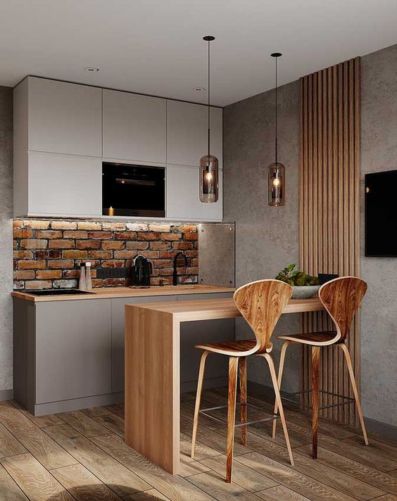 Cucina piccola con bancone