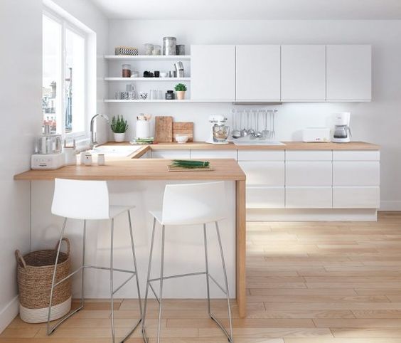 top in legno per cucina bianca