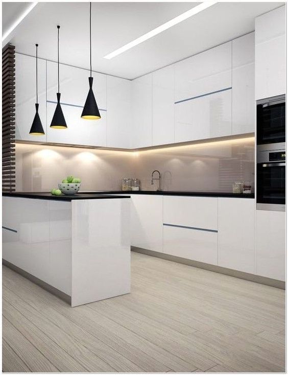 cucina con top nero