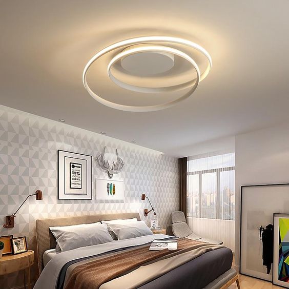 illuminazione diffusa in camera da letto