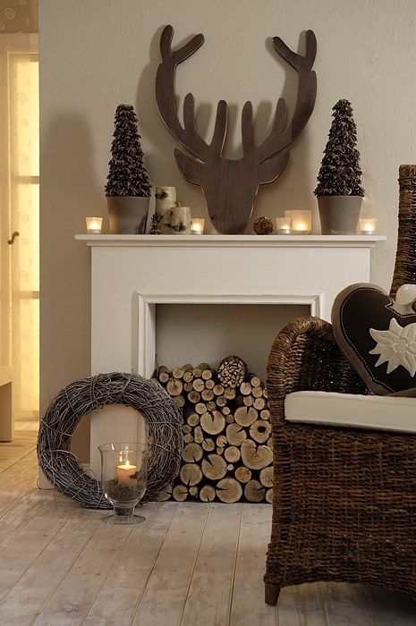 Decorare il camino per Natale