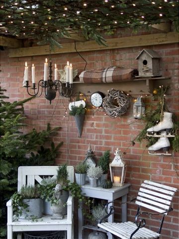 Addobbi per Natale per il balcone