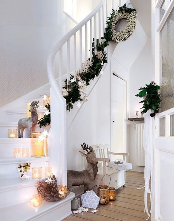 decorazioni fai da te per natale per a scala