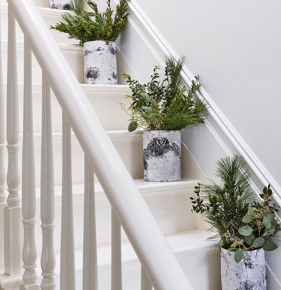 decorazioni natalizie scala di casa