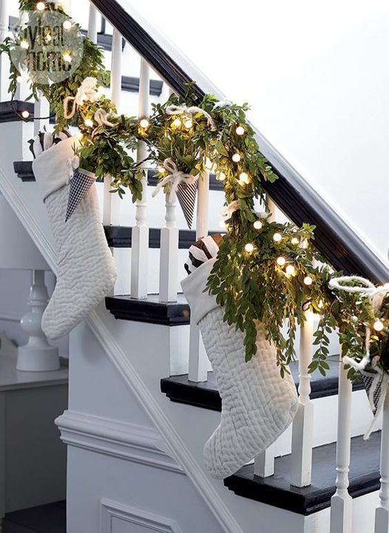 addobbare la scala di casa per natale