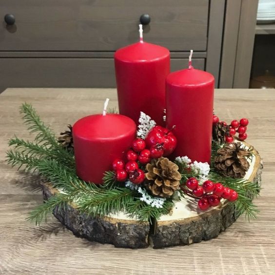 decorazioni per natale per il tavolo fai da te