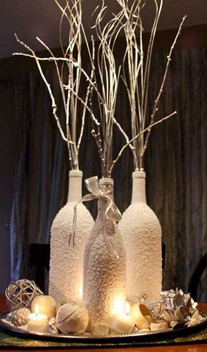 decorazioni con bottiglie per tavolo