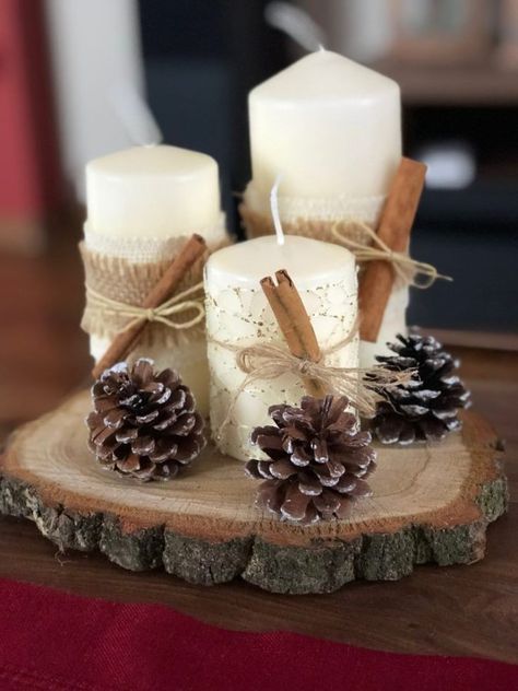 decorazioni tavolo per natale fai da te