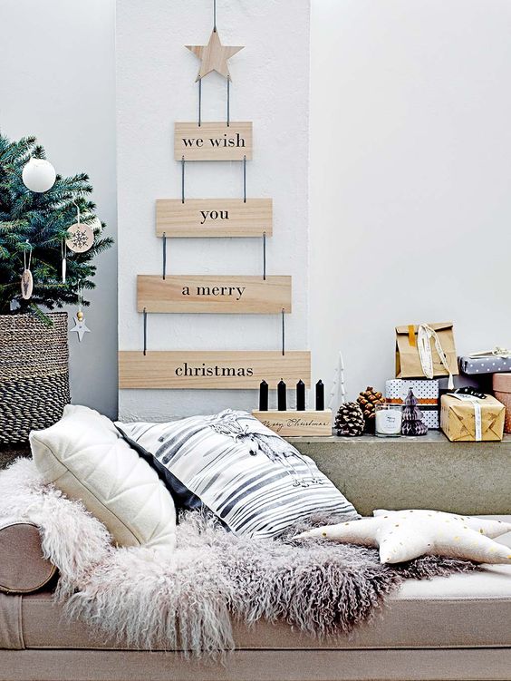 albero di natale in legno fai da te