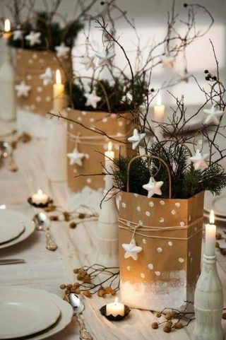 decorazioni per tavolo per natale