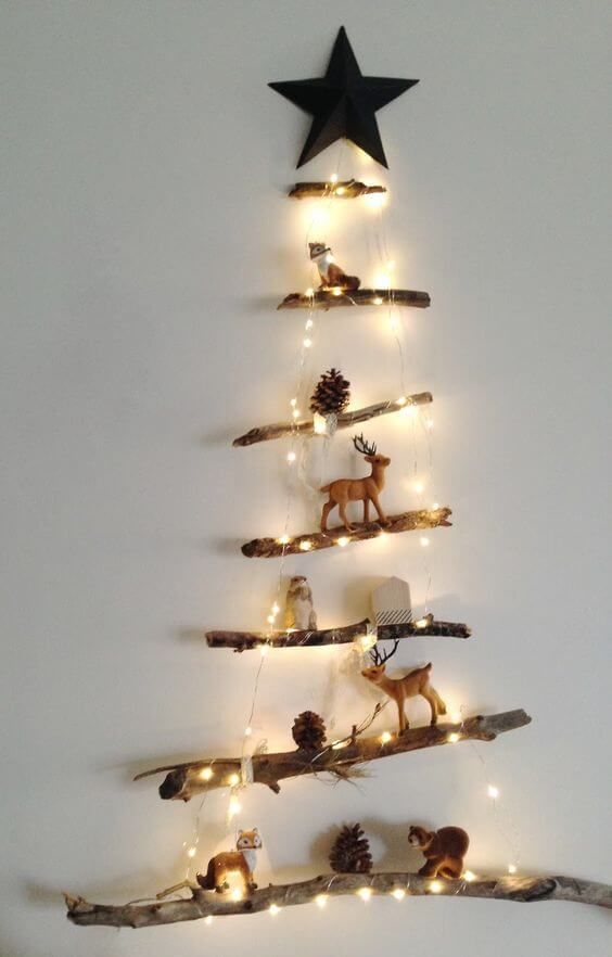 albero di natale da parete fai da te