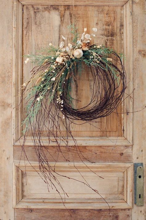 splendida decorazione per porta per Natale fai da te