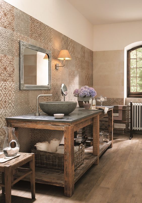 i colori del bagno country