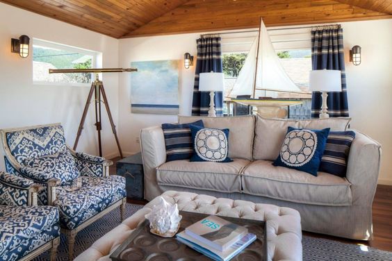 idee di arredo salotti in stile marinaro