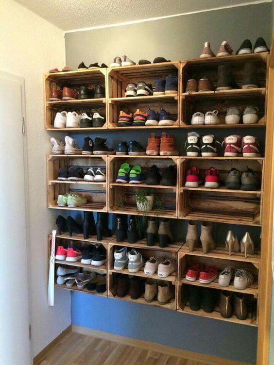 organizzare casa con le cassette di legno