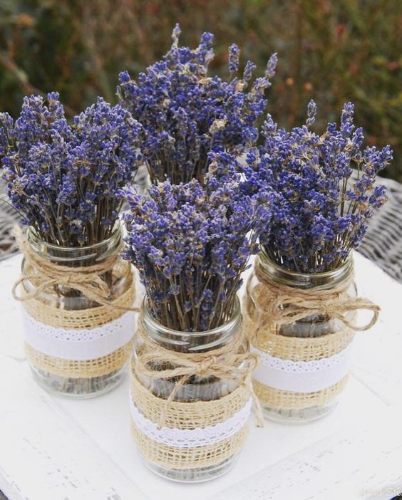 mazzetti di lavanda uso centrotavola