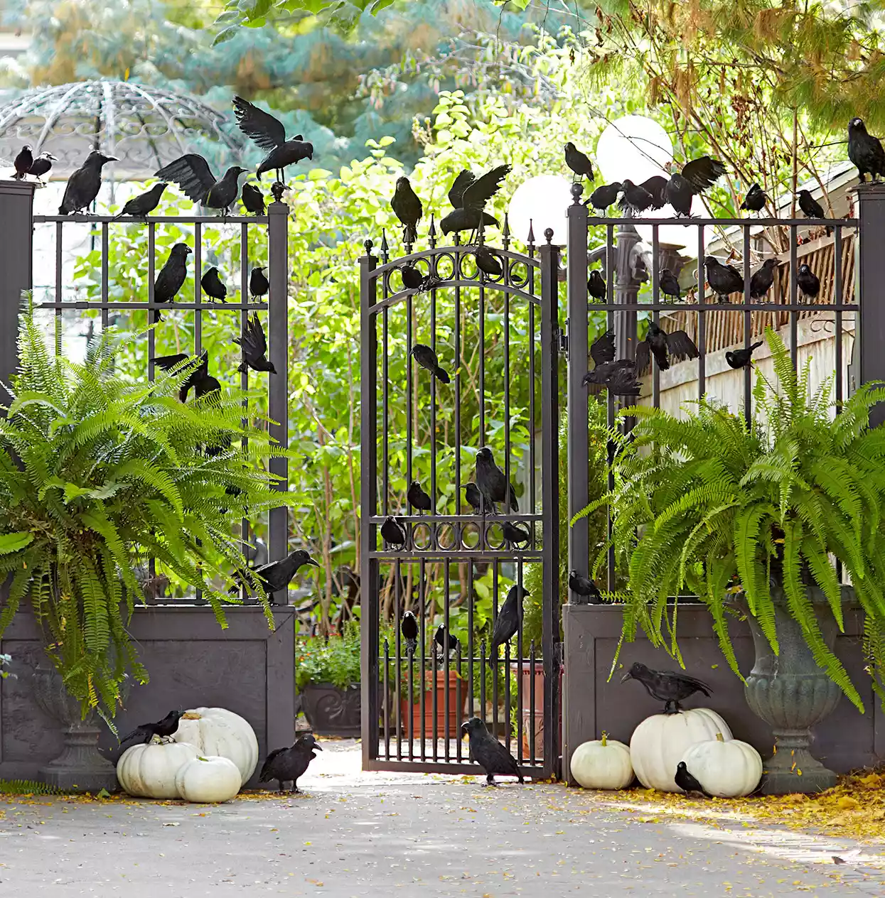 decorazioni halloween per cancello