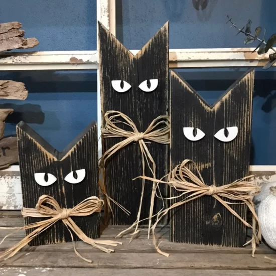 decorazione gatti neri per halloween