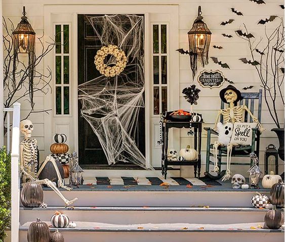 idee di decorazioni halloween per porta