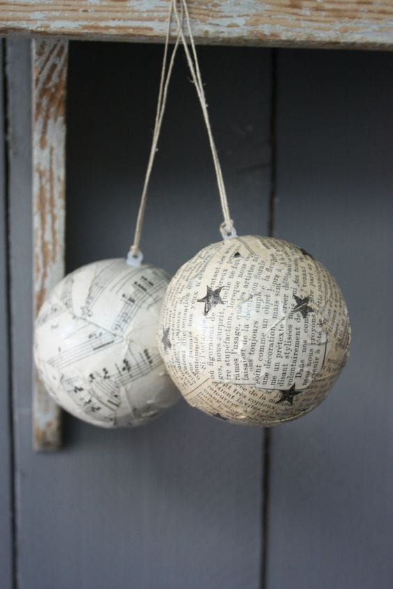 palline per albero di natale con il riciclo creativo