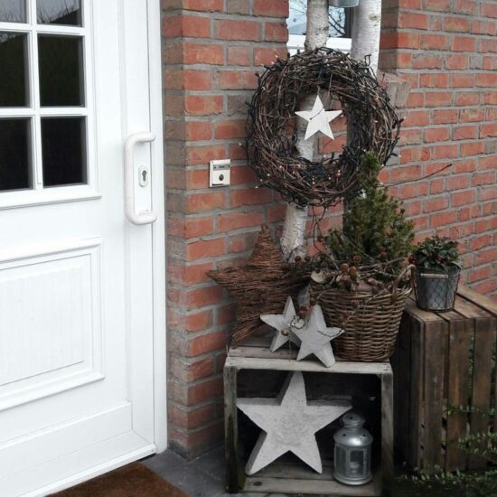 decorazioni natalizie per il portico