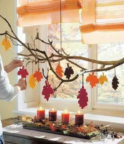 Decorazioni autunnali finestre fai da te
